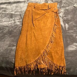 Cashé vintage leather skirt